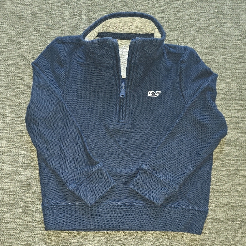Vineyard Vines Blue Saltwater Quarter Zip (youth)